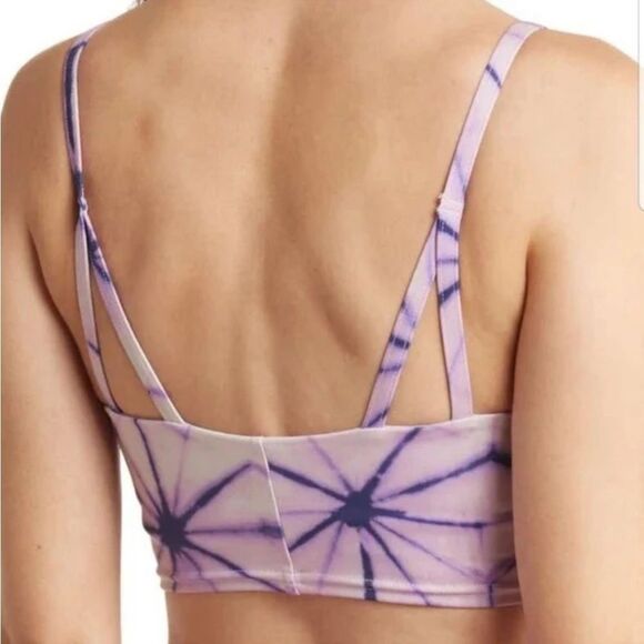 Free People Double Take Cropped Cami In Purple Combo - Picture 2 of 2